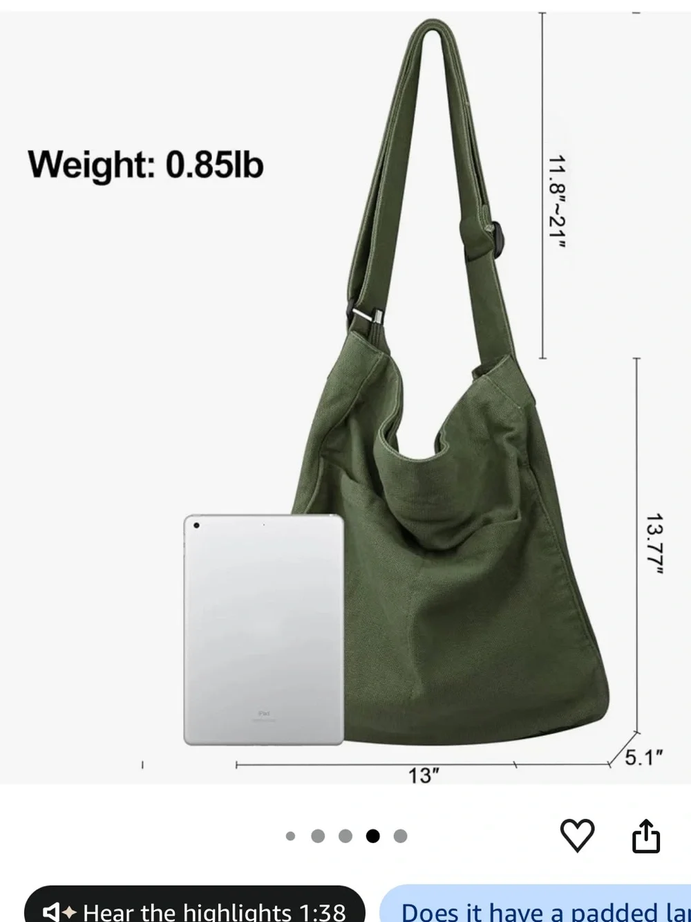 Denim Blue Canvas Crossbody Bag